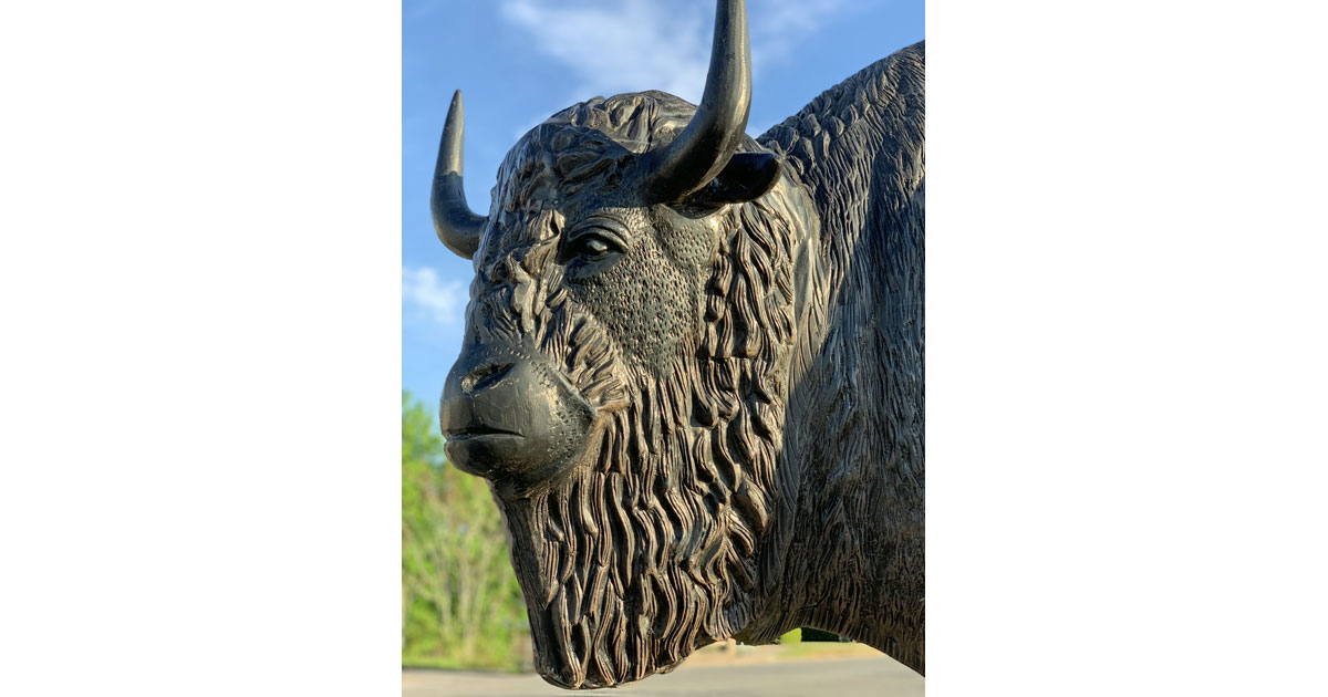 Bison Sculpture in McAlester OK