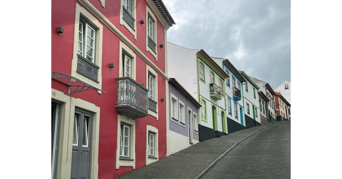 Colorful houses abound