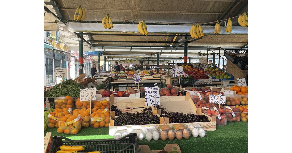 Colorful produce market