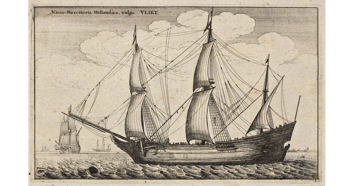 Dutch Fluyt, 1677, Wenceslas Hollar