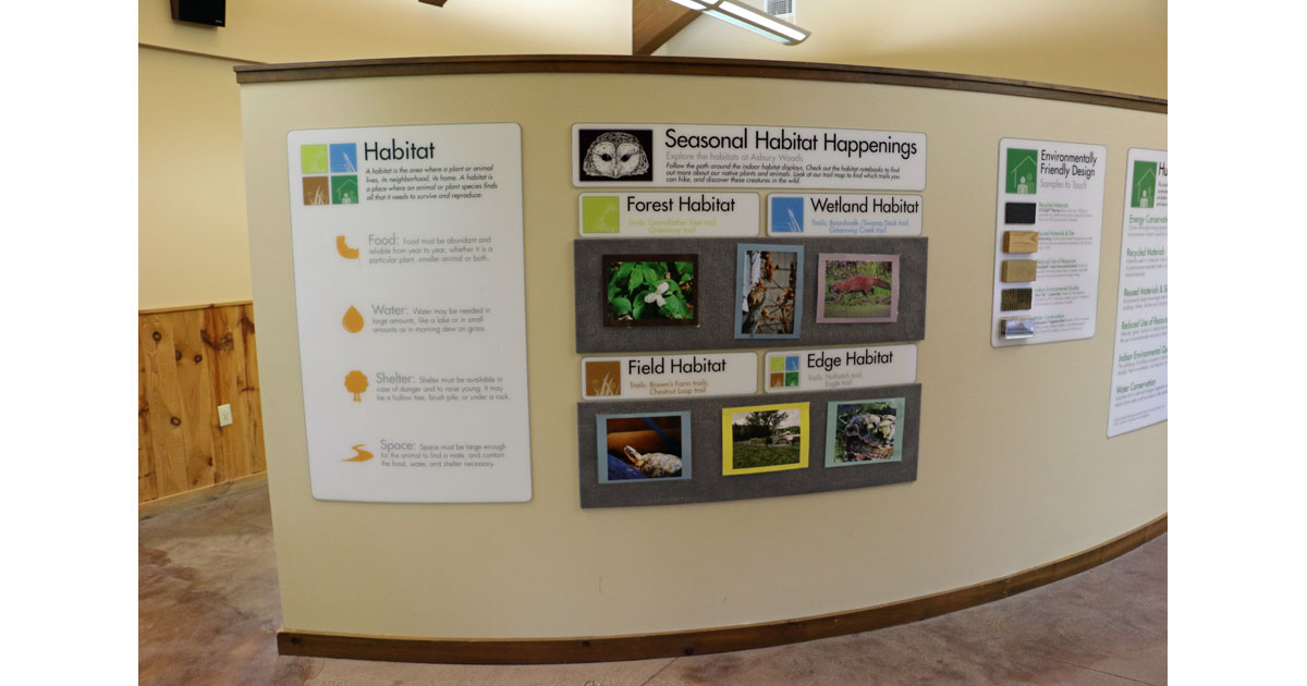 Exhibit in the Asbury Woods Award-winning Nature Center