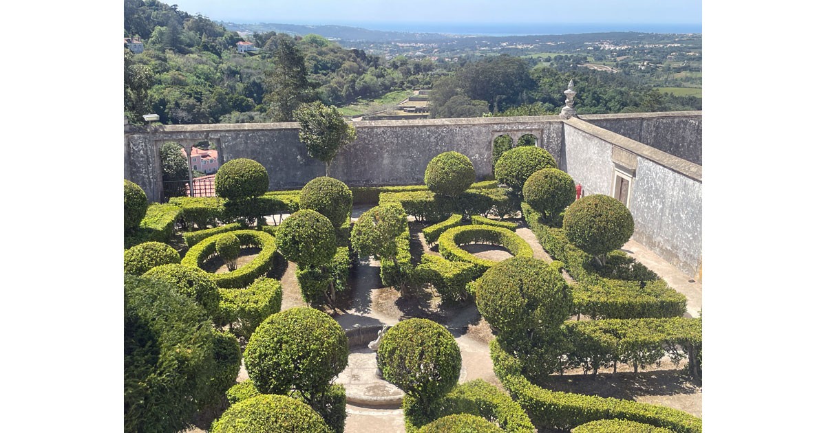 Formal gardens of the National Palace in Sintra