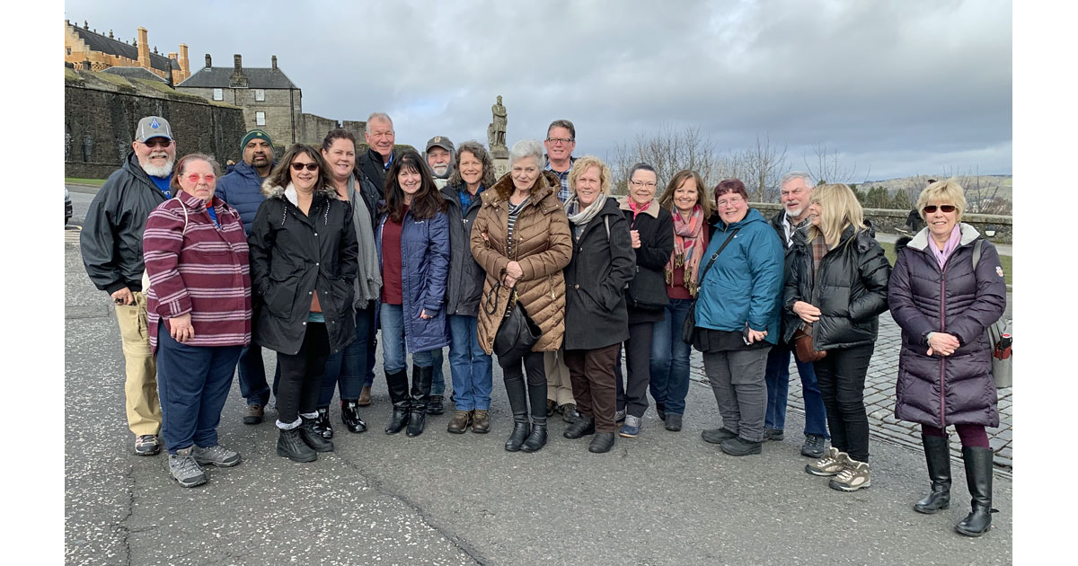 Hey Wanna Go Travel Group at Stirling Castle in Scotland