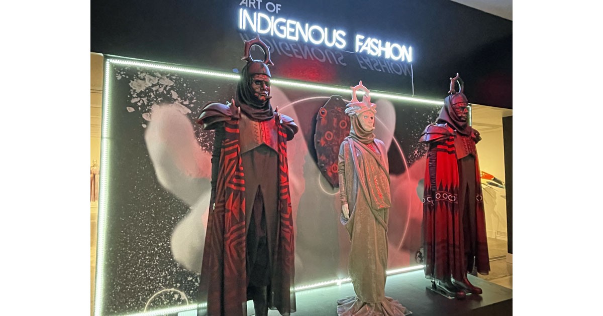 Indigenous Fashion exhibit entrance