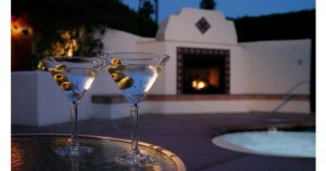 Martinis for Two Poolside at The Hacienda at Warm Sands