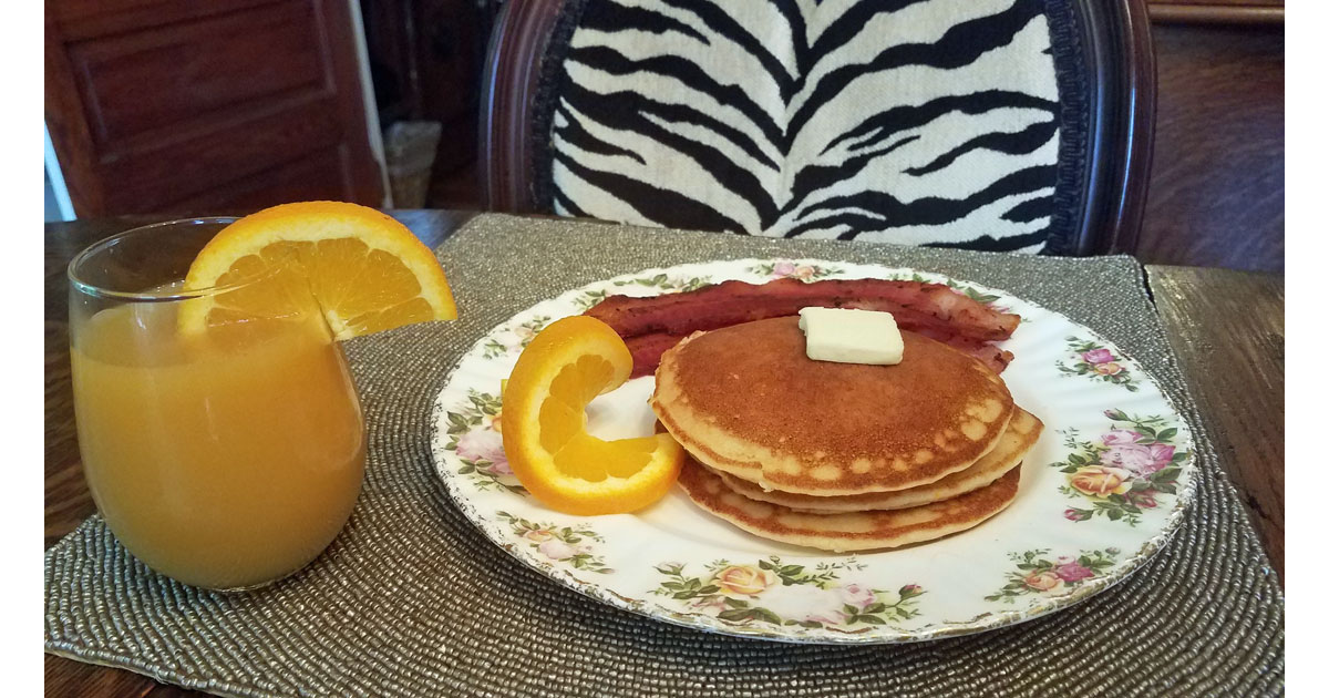 Pancakes and Beermosa for Breakfast