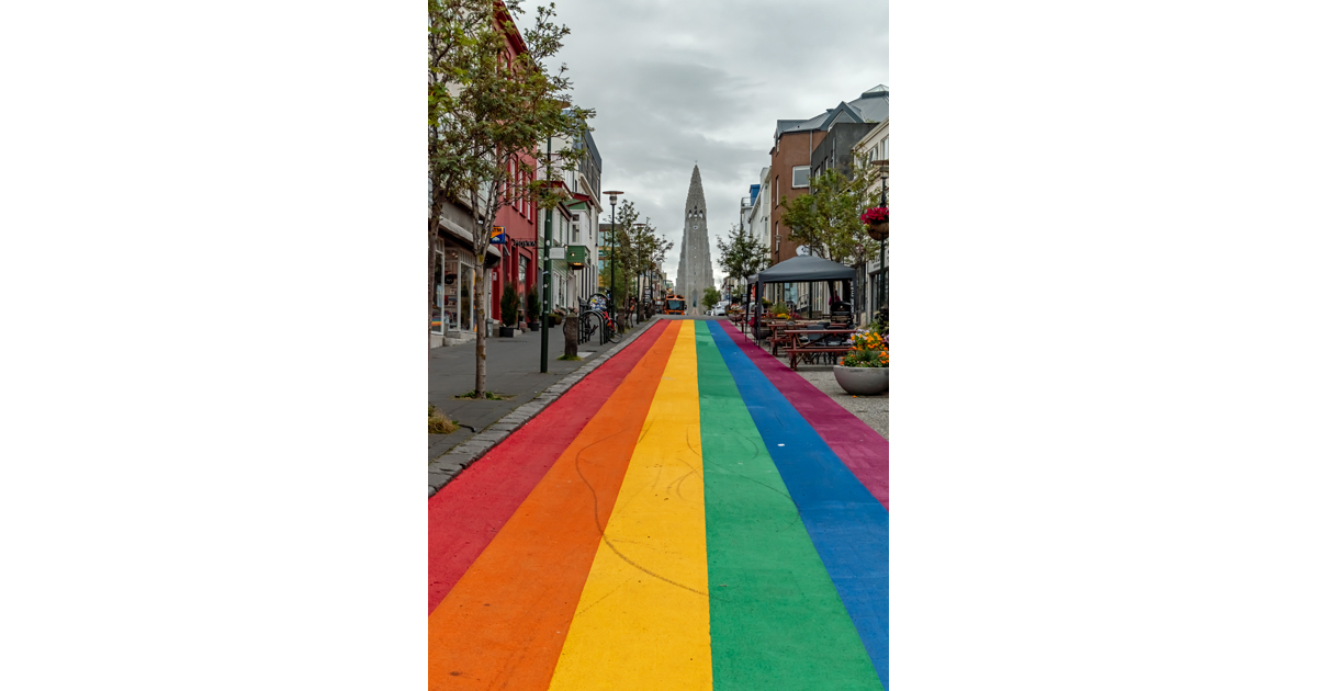 Rainbow Street in Reykjavik