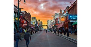 Sunset on Beale Street - by Joshua Brown, courtesy Memphis
