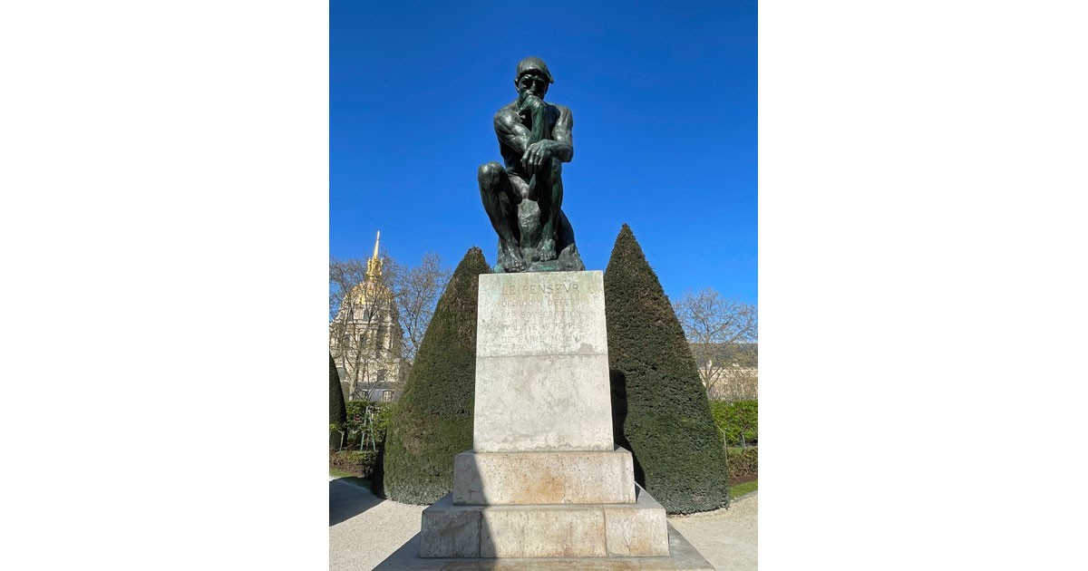 The Thinker by Rodin, photo by Debbie Stone