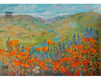 Exeter Poppies &amp; Lupine Jigsaw Puzzle