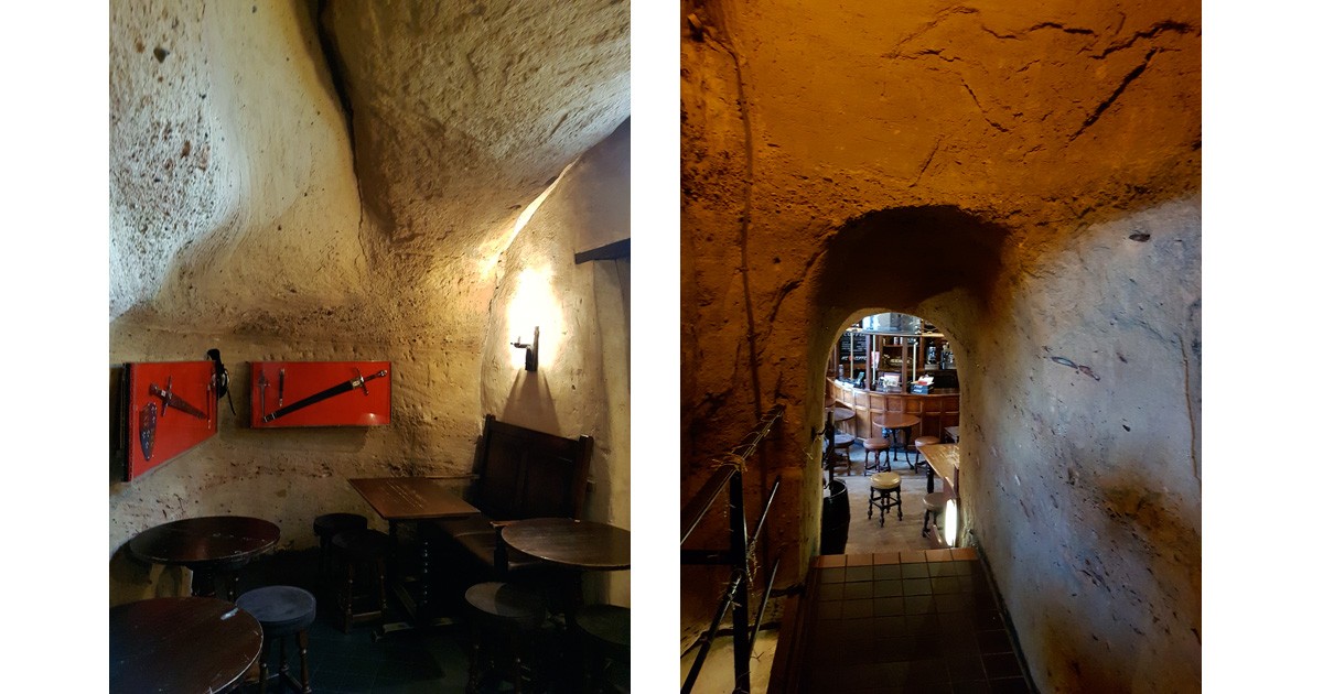 Inside the 'Trip to Jerusalem Inn'