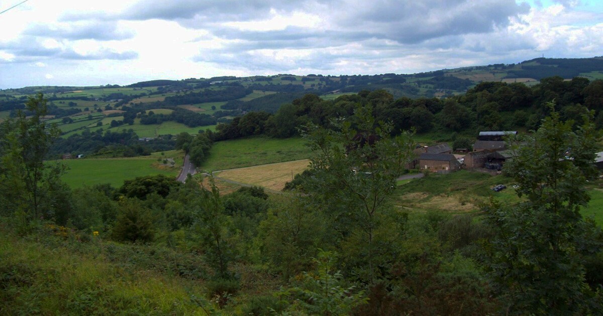 View over the countryside from the Tram Museum