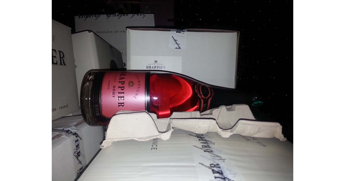 A magnum of Brut Rose Champagne waits in the cellars of Drappierr .jpg