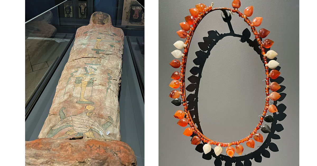 Mummy at Getty Villa and Superbly Crafted Jewelry from the ancient Sudan is at the Getty Villa